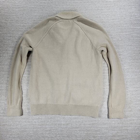 Gap Shawl Collar Cardigan Sweater Size XL Oatmeal Knit Cotton Grandpa Old Money - Picture 12 of 15